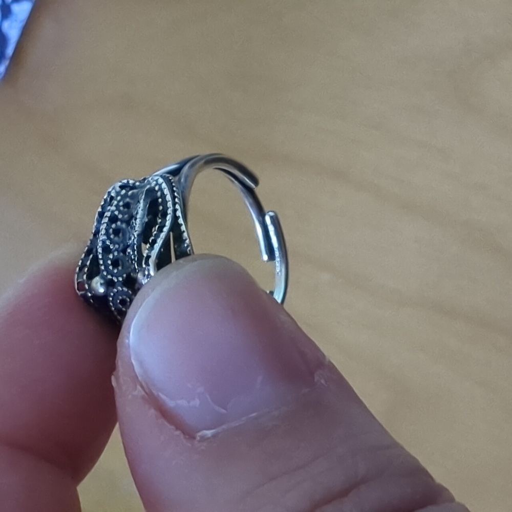 925 solid silver vintage ring - Picture 4 of 4
